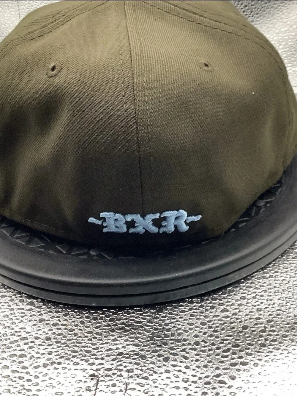 7 1/4 - Born x Raised x New Era 59FIFTY Rocker Brown / Light Blue Fitted Hat NWT